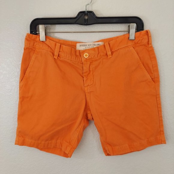 American Colors Pants - AMERICAN COLORS by Alex Lehr Orange 6" Cotton Shorts SZ 10